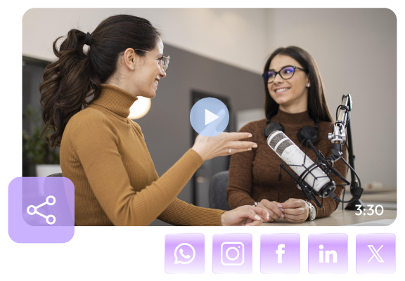 Share & Track podcast short clips