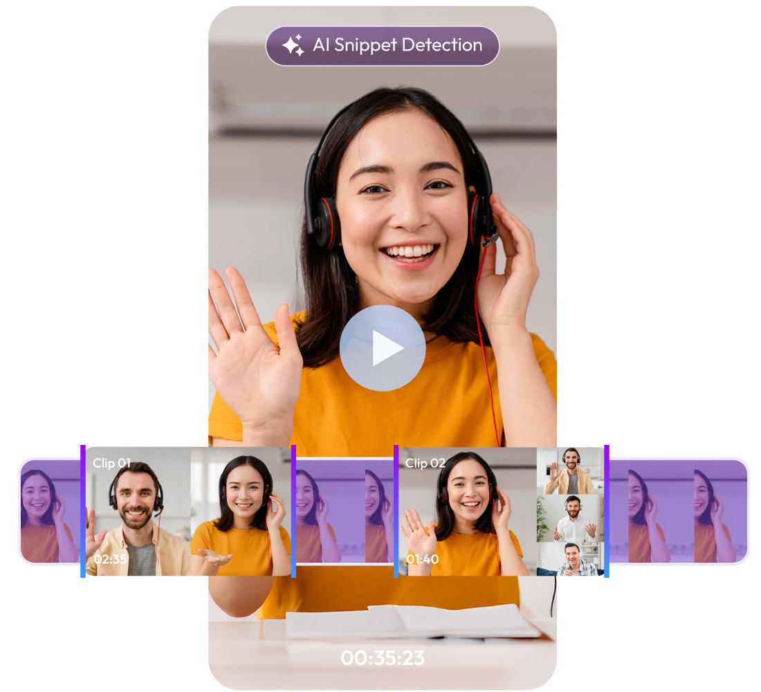 key moments clipping from webinar and virtual event recordings