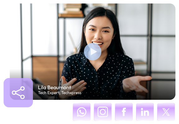Share and track AI-generated webinar video clips