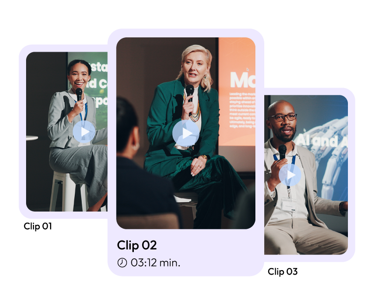 Event video clips for attendees