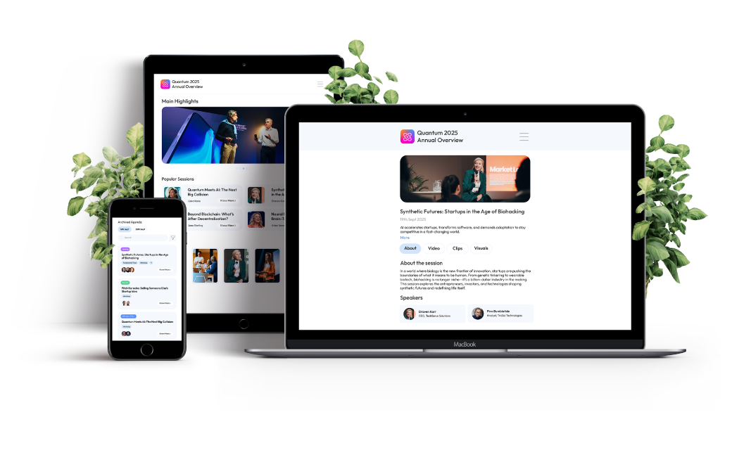 Shareable event microsite creation